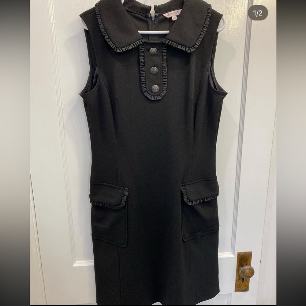 Little black ruffle accent dress. Size 12